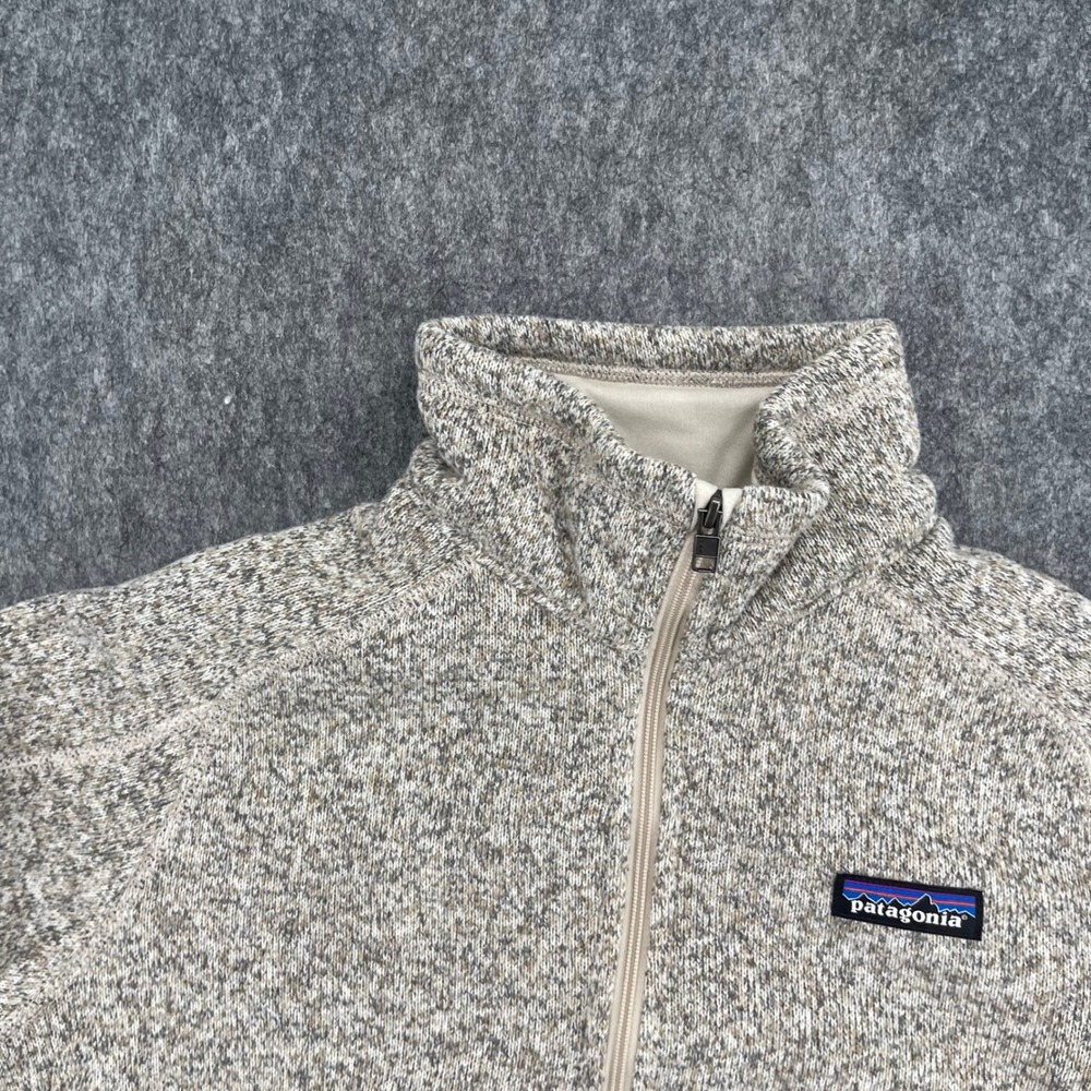 Patagonia Better Sweater Womens Medium 1/4 Zip Pullover Fleece Beige New - Picture 11 of 16